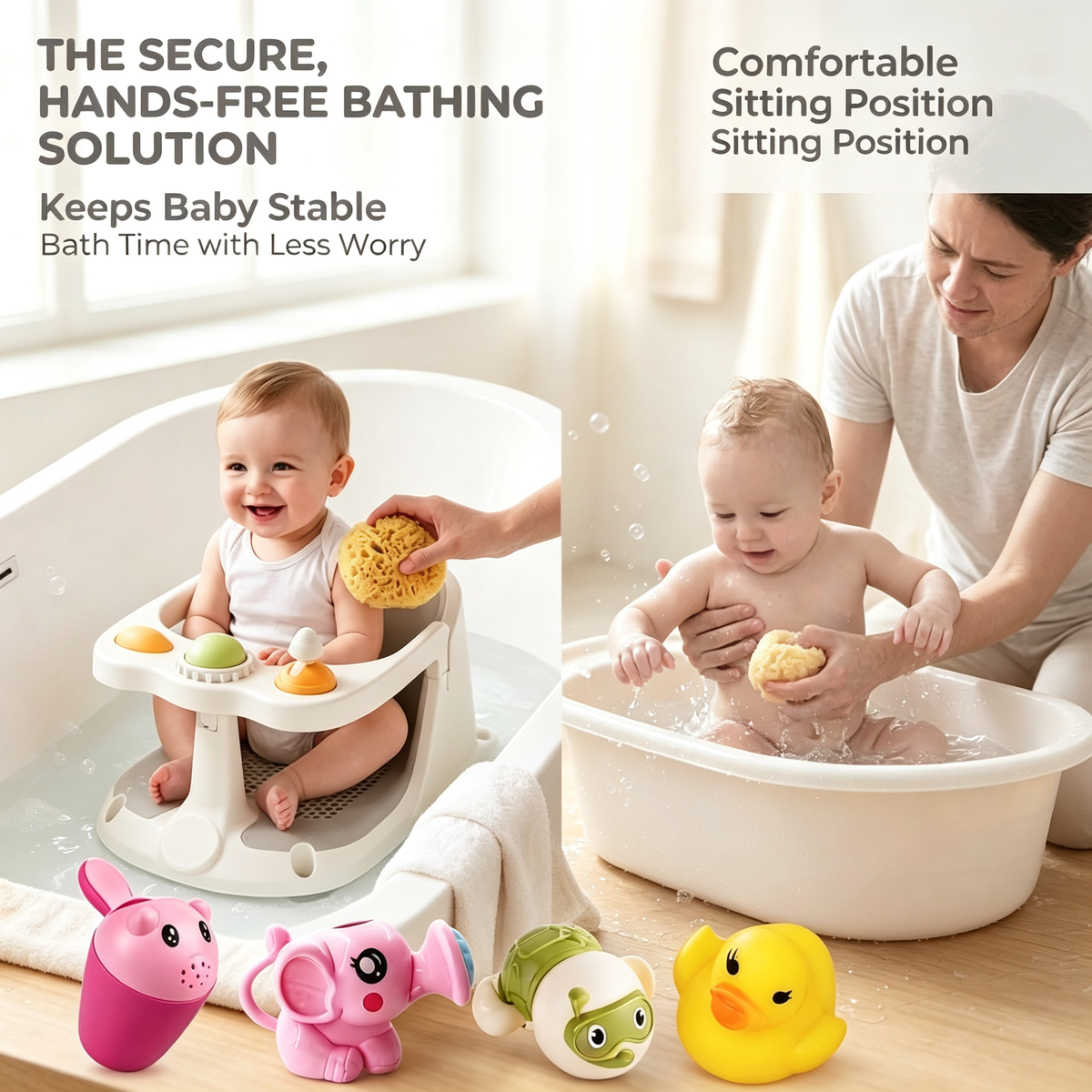 Interactive Baby Bath Seat