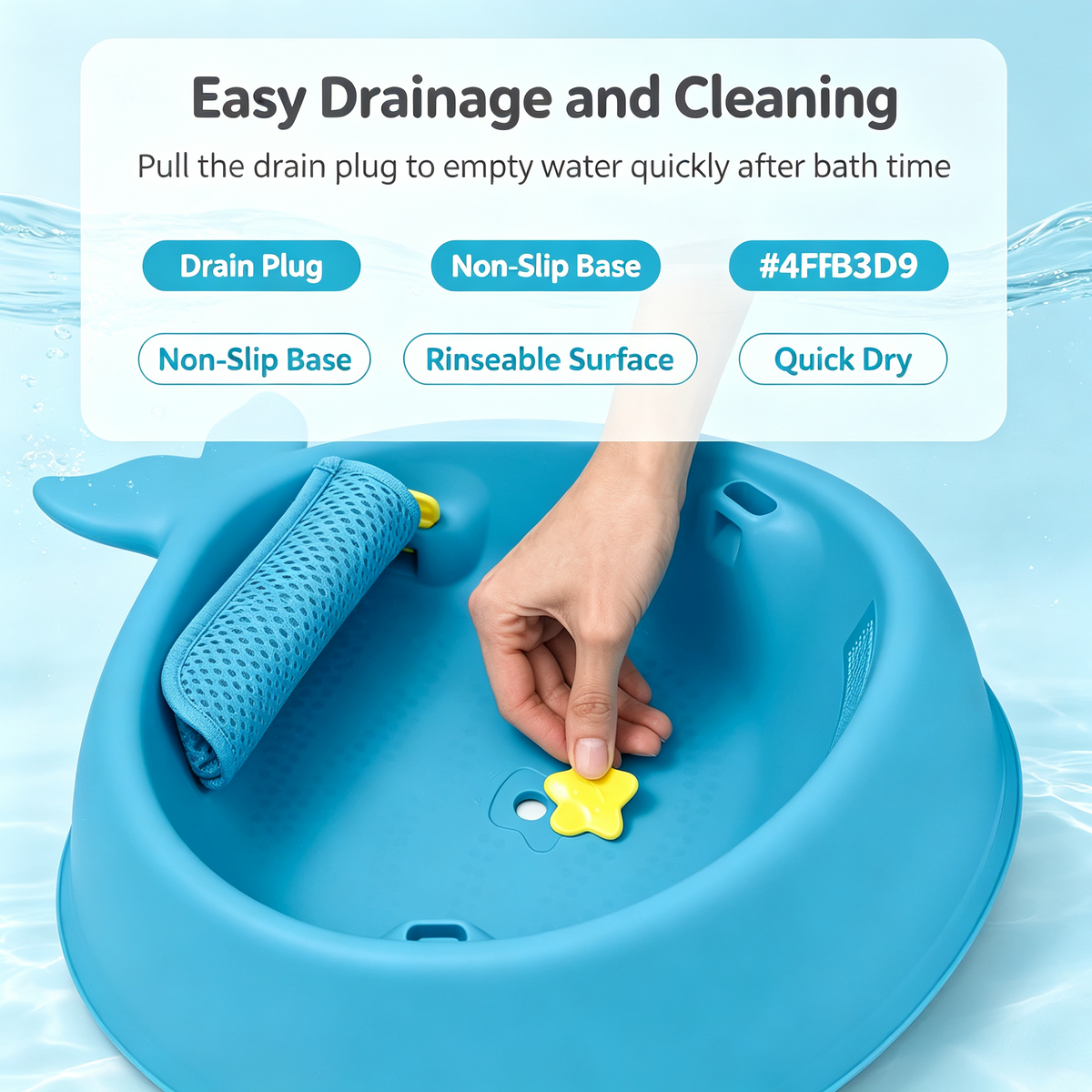 Whale-Shaped Baby Bathtub