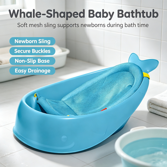 Whale-Shaped Baby Bathtub
