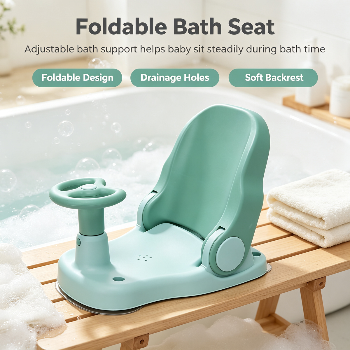 Foldable Baby Bath Seat
