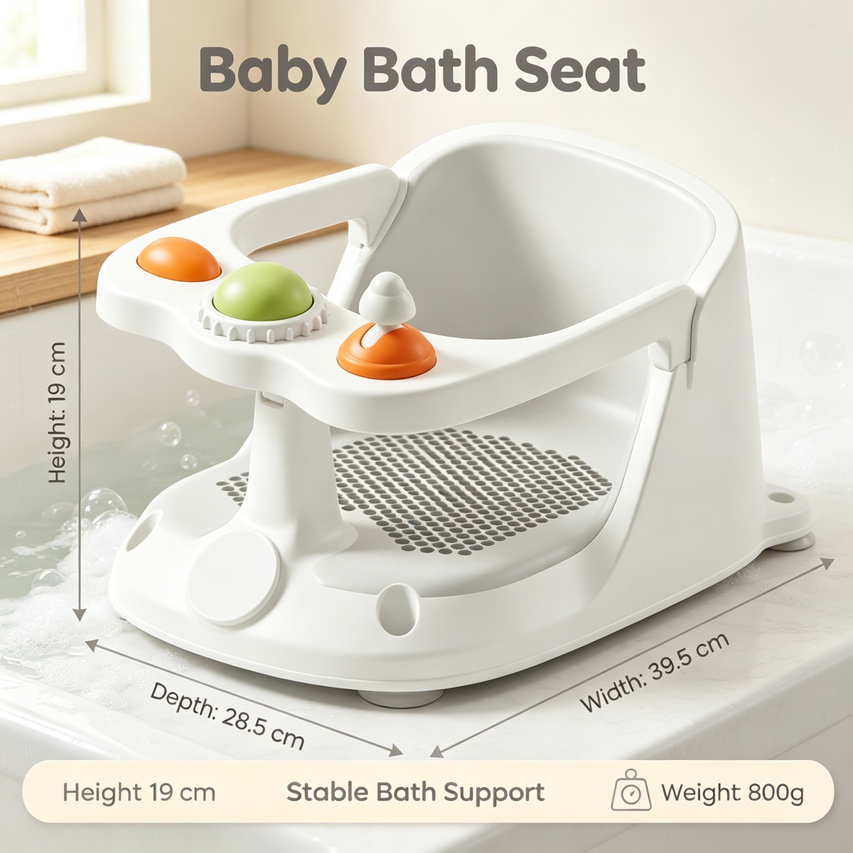 Interactive Baby Bath Seat