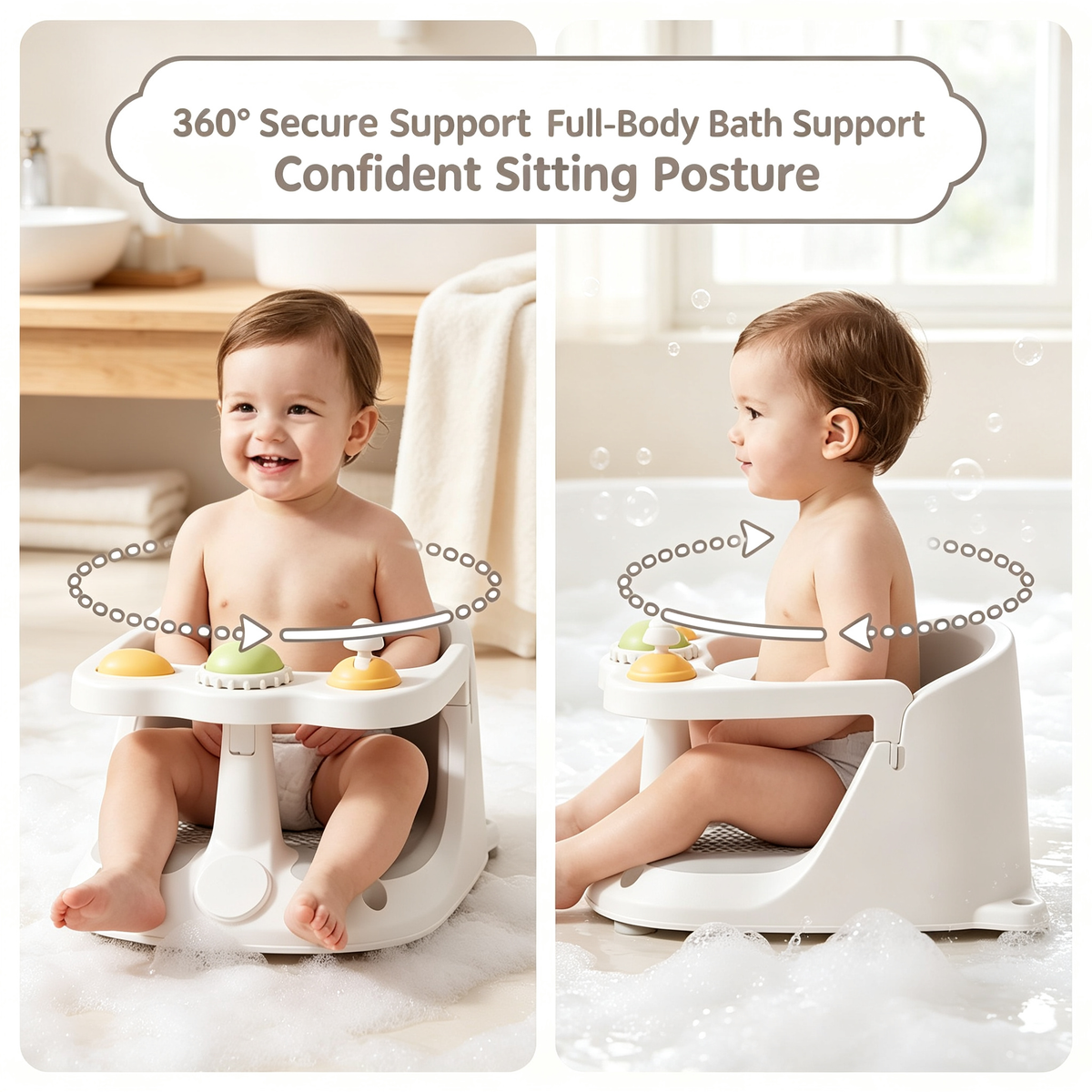 Interactive Baby Bath Seat